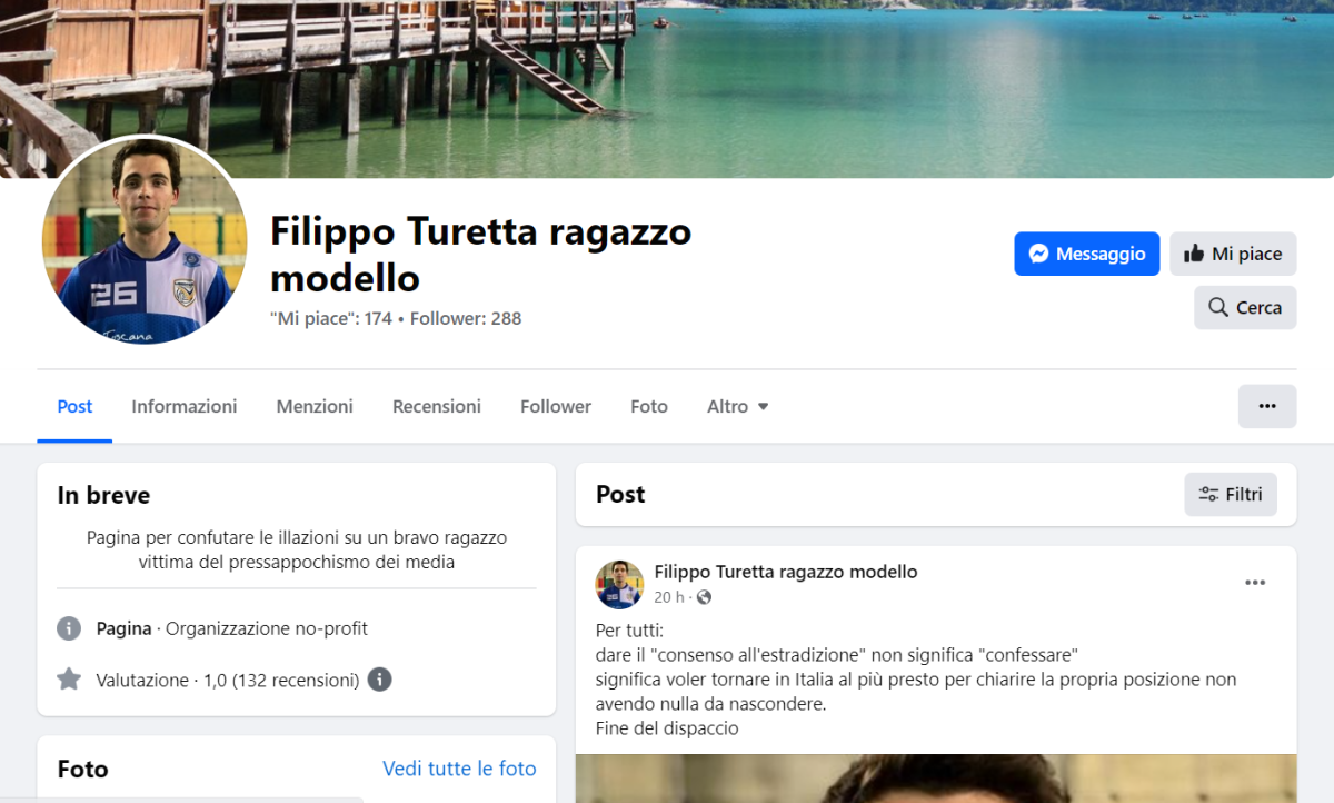 Filippo Turetta Ragazzo Modello La Pagina Facebook Stata Chiusa Tag