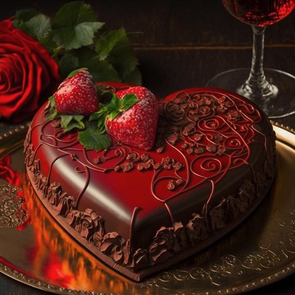 Torta di San Valentino: a forma di cuore ovviamente!