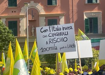 Emergenza cinghiali a Roma, la manifestazione di Coldiretti Lazio: “Serve una legge per l’abbattimento” | VIDEO