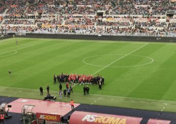 Roma-Salernitana: all’Olimpico sfilano le giocatrici della femminile