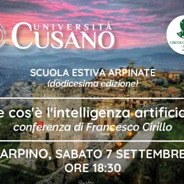 Che cos’è l’intelligenza artificiale? Conferenza del prof. Francesco Cirillo ad Arpino