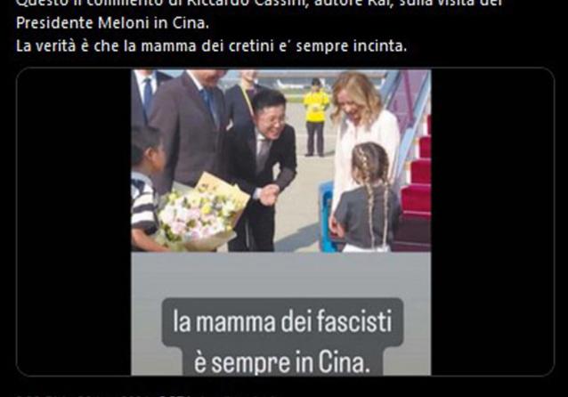 foto meloni con figlia ginevra cina la mamma dei fascisti sempre in cina autore Affari tuoi