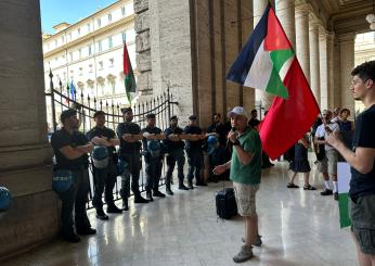 Herzog a Roma, Palazzo Chigi blindata per la visita del presidente di Israele, manifestazione della comunità palestinese | VIDEO