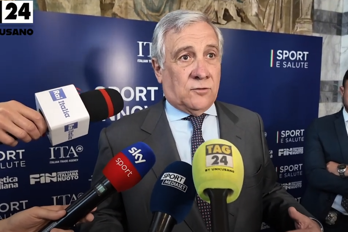 Progetto Sport e Innovazione Made in Italy, Tajani: “Fondamentale per lanciare un messaggio di pace” | VIDEO