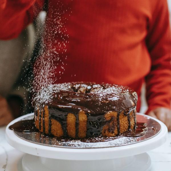 Merenda golosa con la torta menta e cioccolato