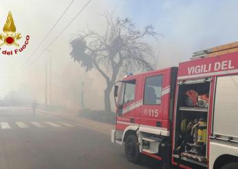 Cagliari, incendio e black-out tra Macchiareddu e Sarroch