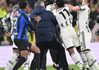 Cuadrado contro Handanovic i video della rissa in Juventus-Inter