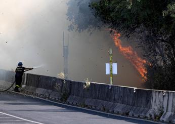 Incendio GRA di Roma 9 settembre 2023 allo svincolo della Pisana