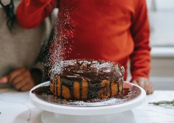 Merenda golosa con la torta menta e cioccolato