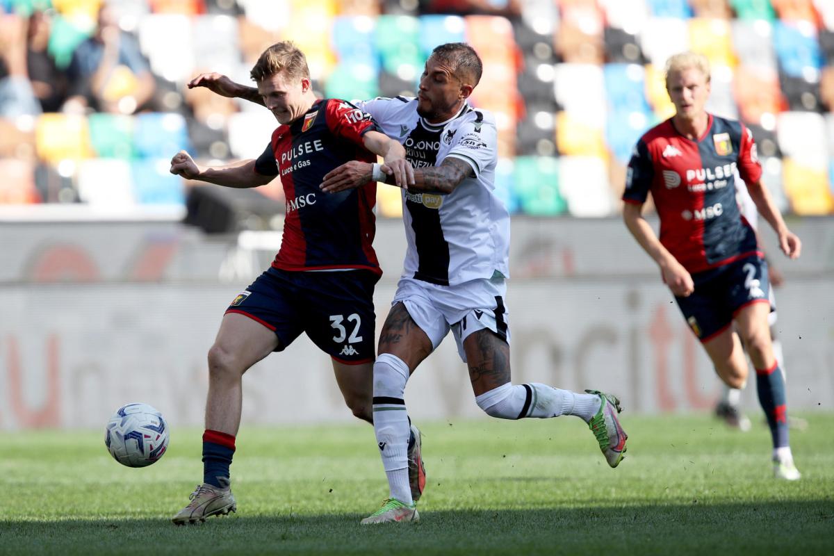 Udinese-Genoa 2-2, i bianconeri la riprendono allo scadere