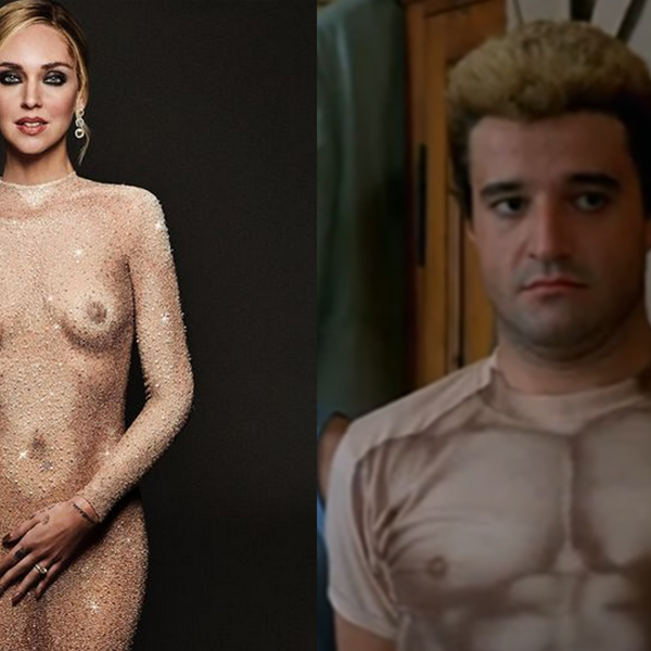 Chiara Ferragni copia a De Sica il vestito che ricorda il suo corpo