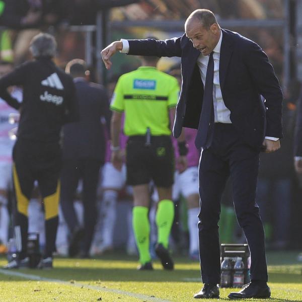 Frosinone-Juventus, Allegri Show a bordo campo: un portafortuna alla squadra che si ripete | Video