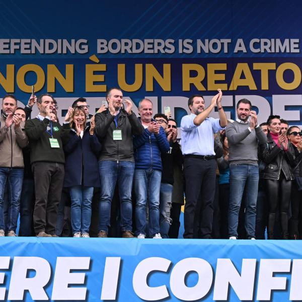 Processo Open Arms, Lega in piazza a Palermo per Salvini. Rixi: “Il tema è la necessità di controllo delle frontiere” |VIDEO