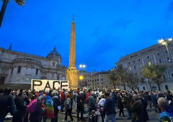 Manifestazione per la pace a Roma: sit-in all’Esquilino per chiedere un immediato cessate il fuoco in Medio Oriente | VIDEO E FOTO