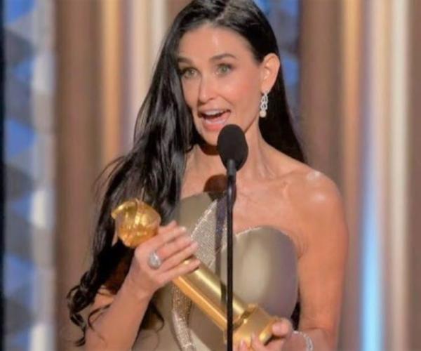 Demi Moore fa una confessione sconvolgente durante il discorso di accettazione del Golden Globe