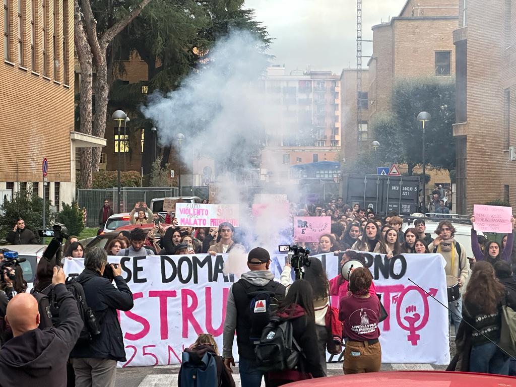 Manifestazione alla Sapienza