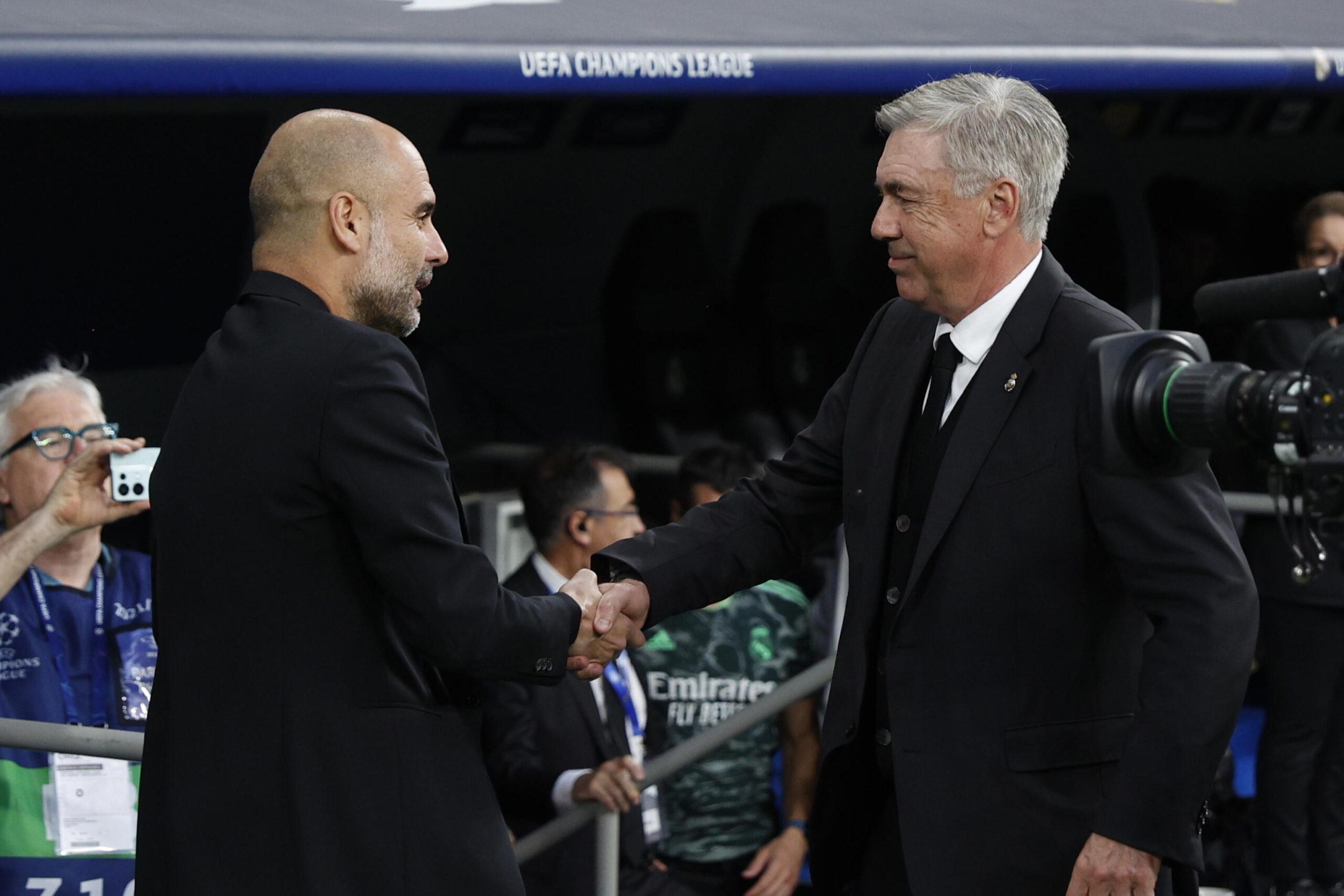 Manchester City-Real Madrid, Guardiola: “Champions non è ossessione”. Ancelotti: “Resto qui”