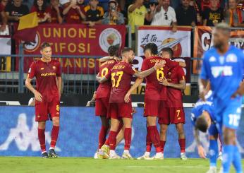 Roma-Empoli 2-0, i giallorossi la chiudono in 6 minuti con Ibanez e Abraham