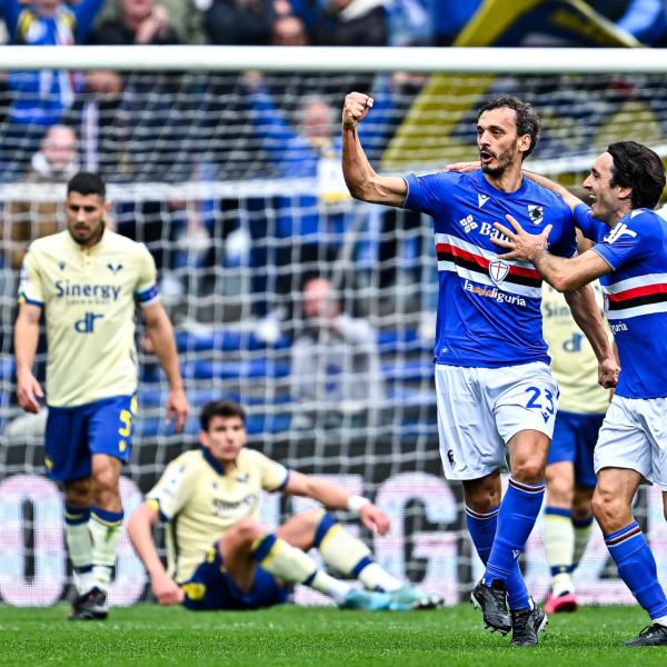 Sampdoria-Verona 3-1: una doppietta di Gabbiadini tiene in vita i blucerchiati