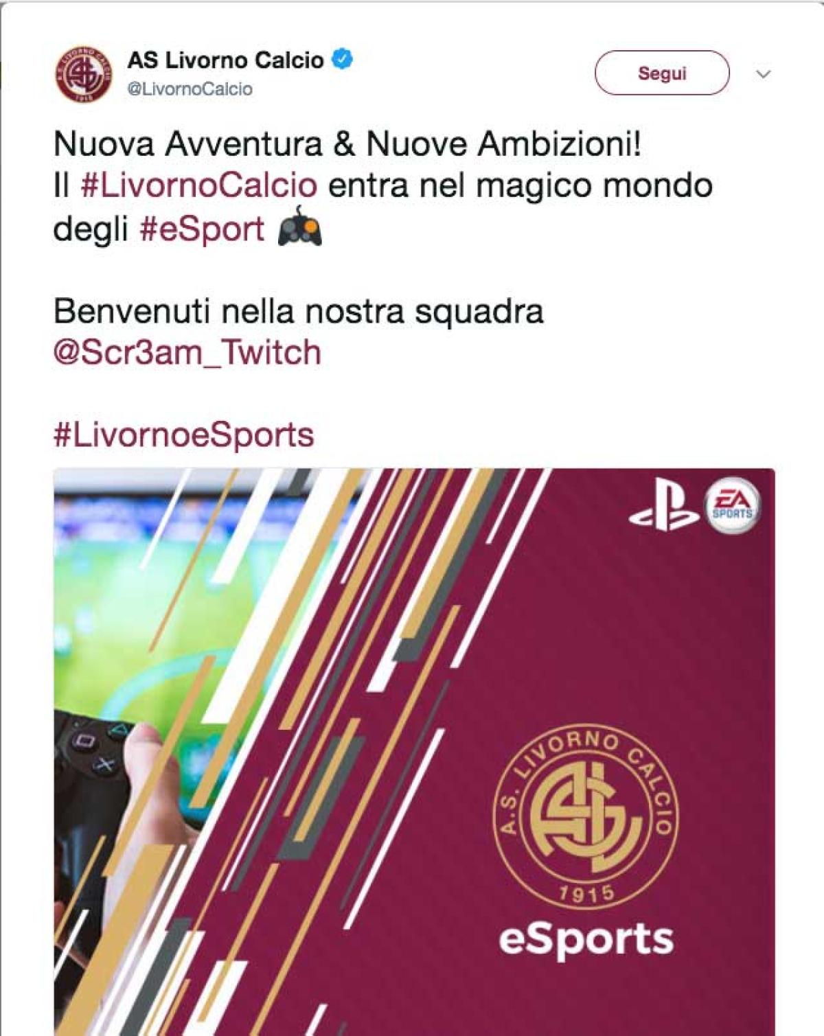 Calcio virtuale E-Cup Livorno aggancia Monterosi