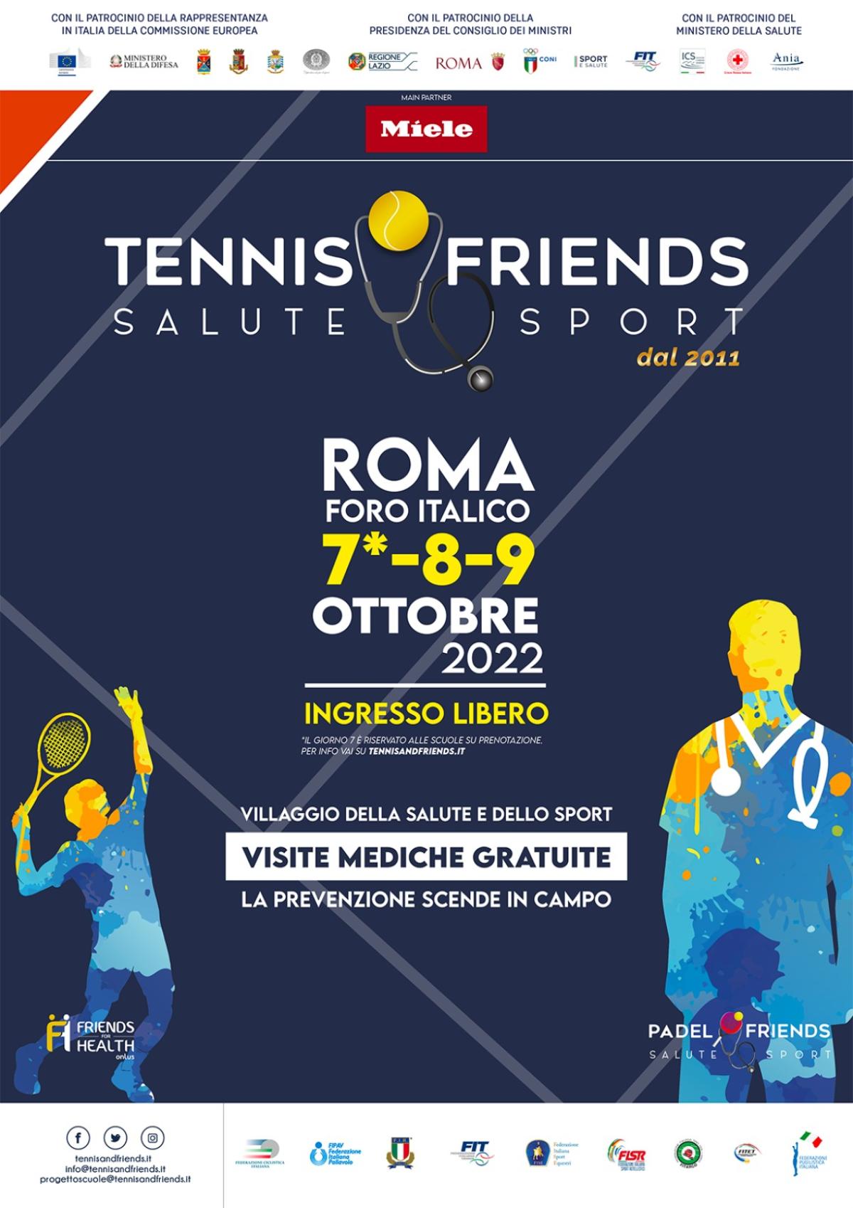 Tennis & Friends, torna la manifestazione dedicata alla salute