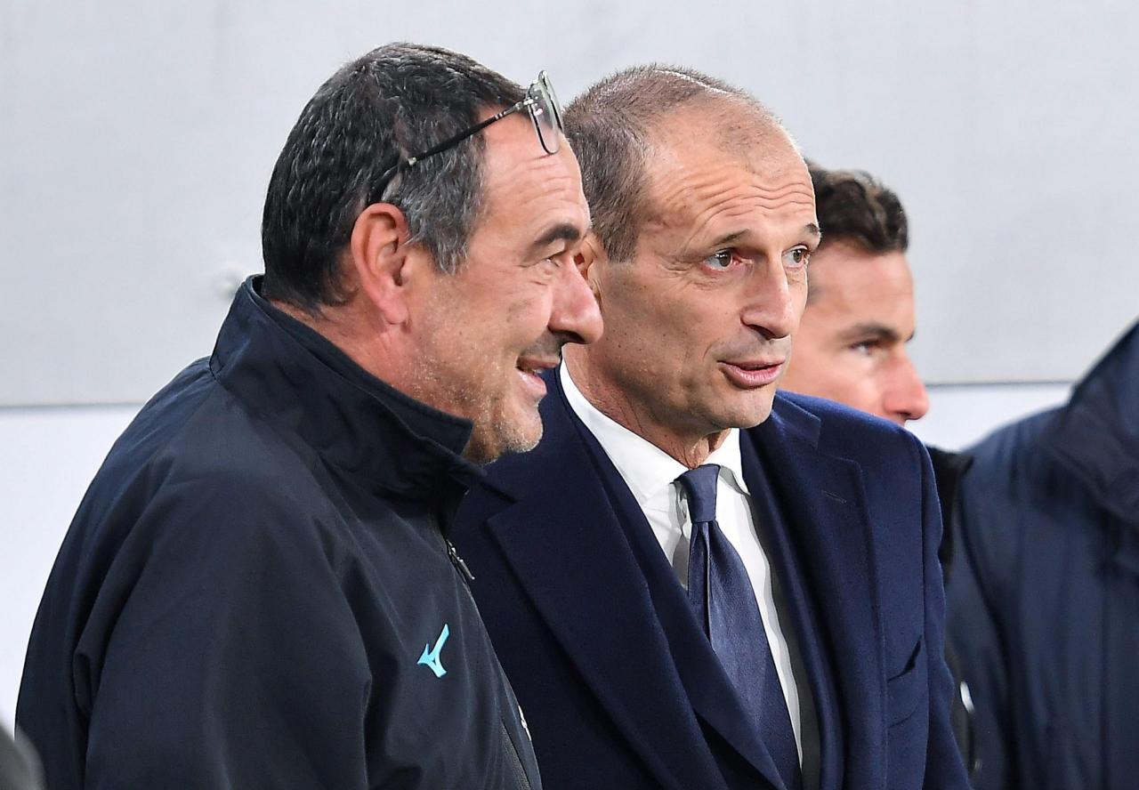 Juventus-Lazio, Allegri: “Fatte ottime cose. La sosta ci voleva”. Sarri: “Risultato bugiardo. Questo calendario è follia”