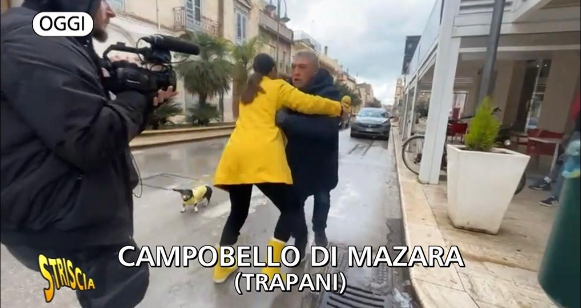 Stefania Petyx di Striscia aggredita nel paese di Matteo Messina Denaro per il servizio