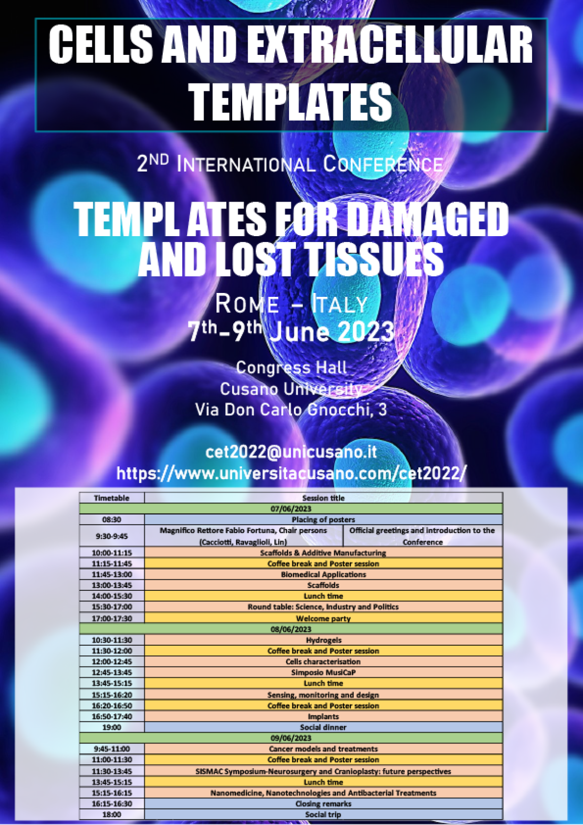 Unicusano, al via il convegno internazionale Cells & Extracellular …