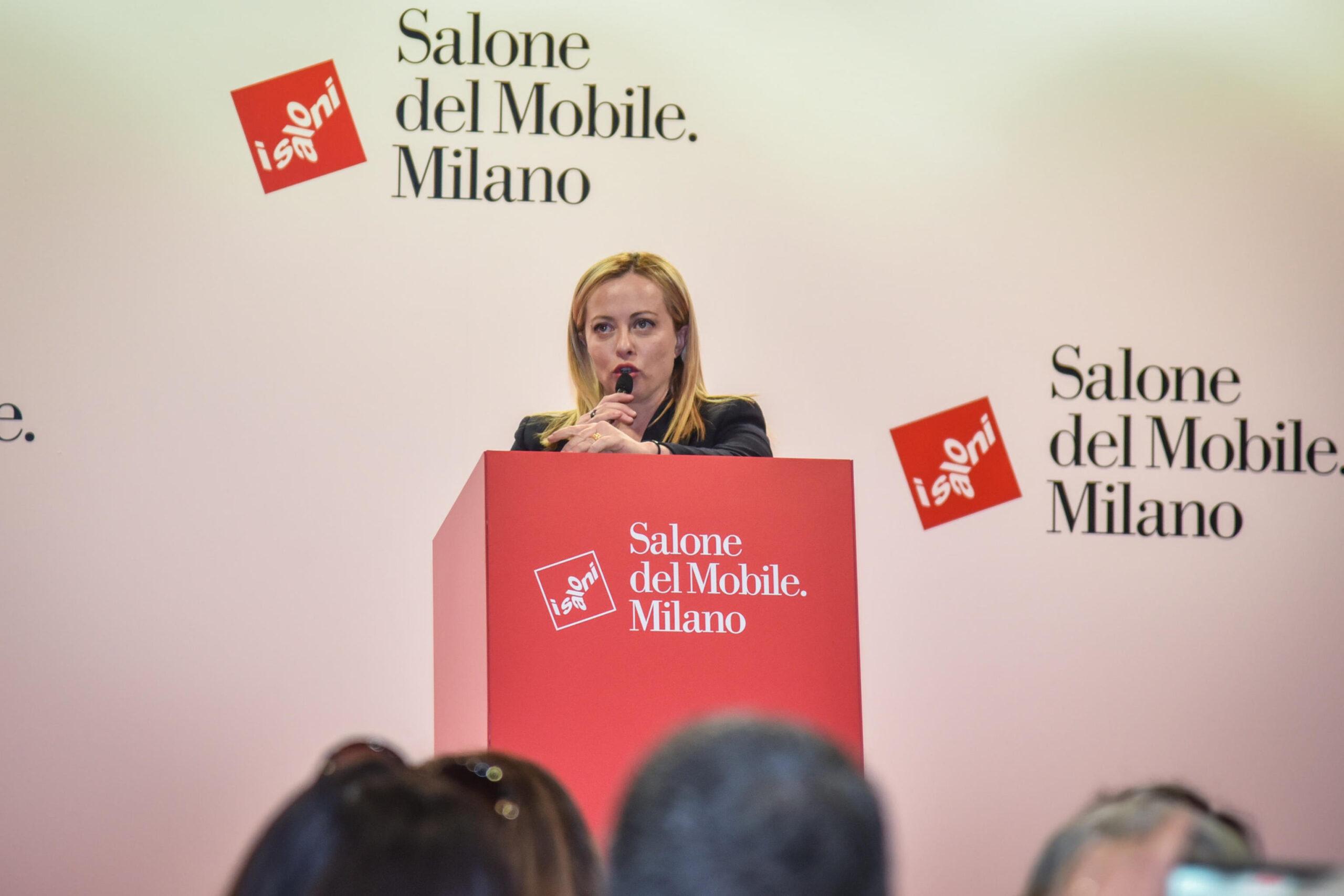 Meloni inaugura il Salone del Mobile 2023: “Vetrina dell’eccellenza italiana”