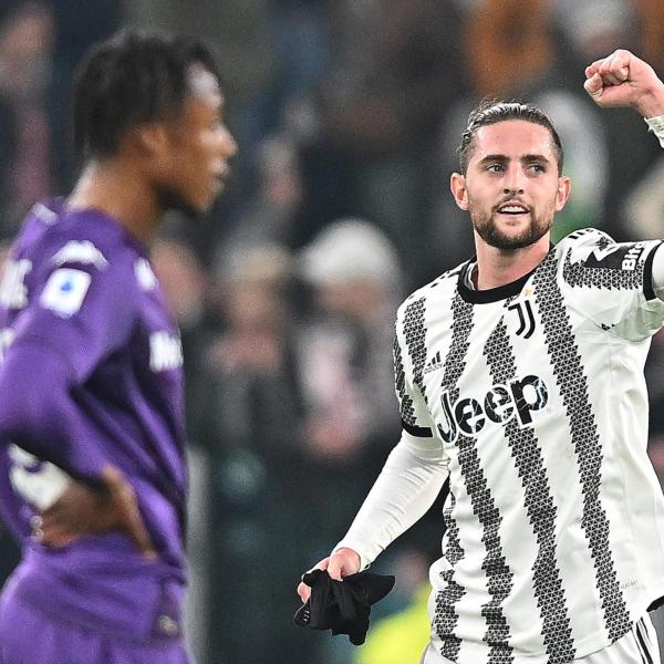 Juventus-Fiorentina 1-0, decide Rabiot: Var annulla il pari nel finale