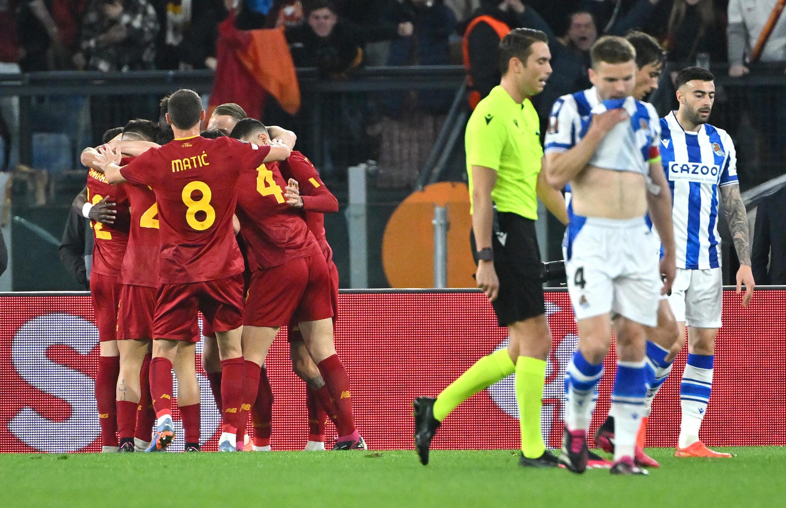 Roma – Real Sociedad  2-0 pagelle Matic un faro, Dybala lotta e dipinge calcio