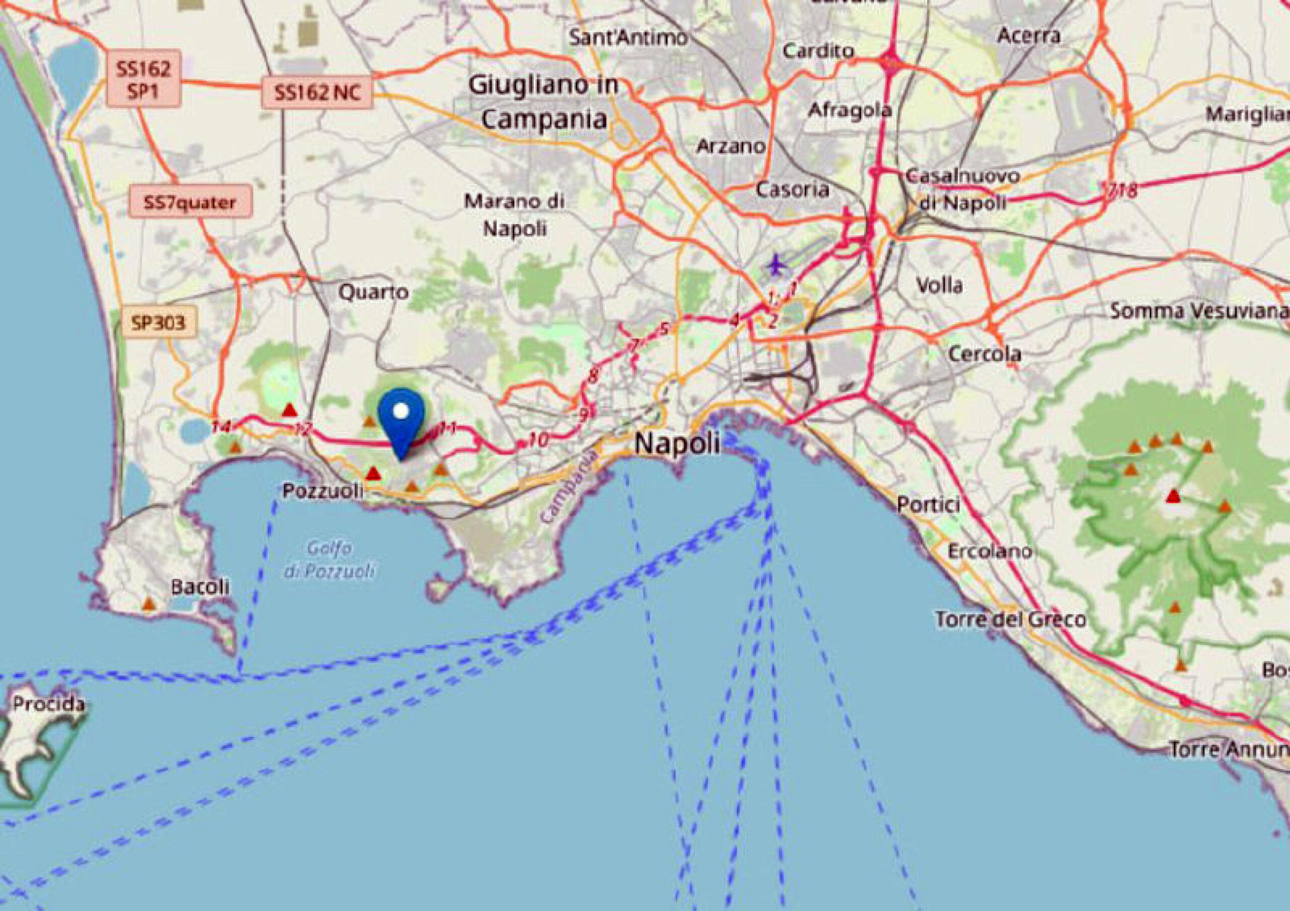 Napoli, terremoto ai Campi Flegrei del 16 ottobre 2023: scossa di magnitudo 3.6