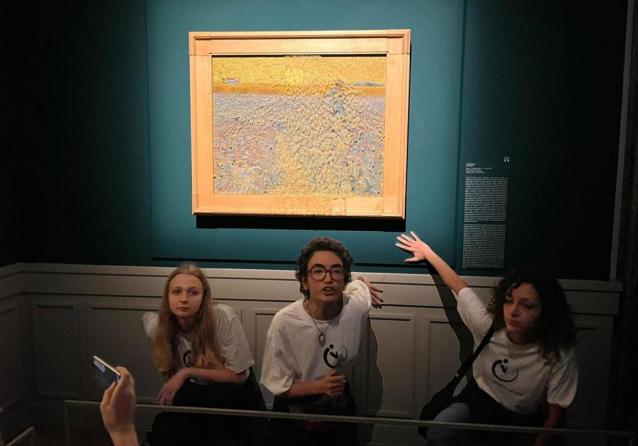 Roma attivisti per il clima Van Gogh