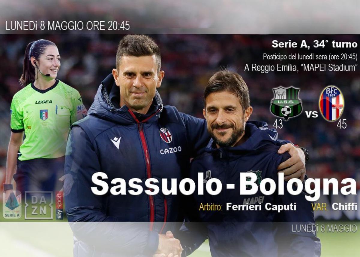 La 34esima chiude col derby Sassuolo-Bologna: dove vederlo?