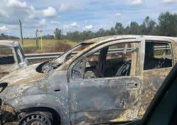 Assalto a portavalori in Puglia, spari e auto in fiamme sulla statale 613 tra Lecce e Brindisi: banditi in fuga | FOTO E VIDEO