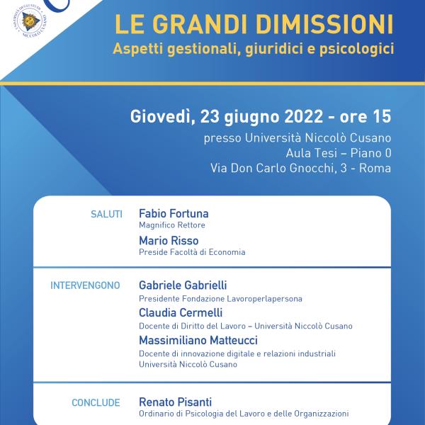 Le Grandi dimissioni. Aspetti gestionali, giuridici e psicologici