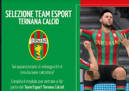 Ternana Calcio seleziona player per team Esport