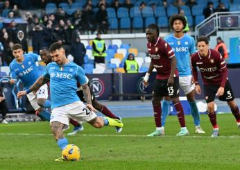 Gioia Napoli al 96′ con Rrahmani: 2-1 alla Salernitana. Cronaca e tabellino