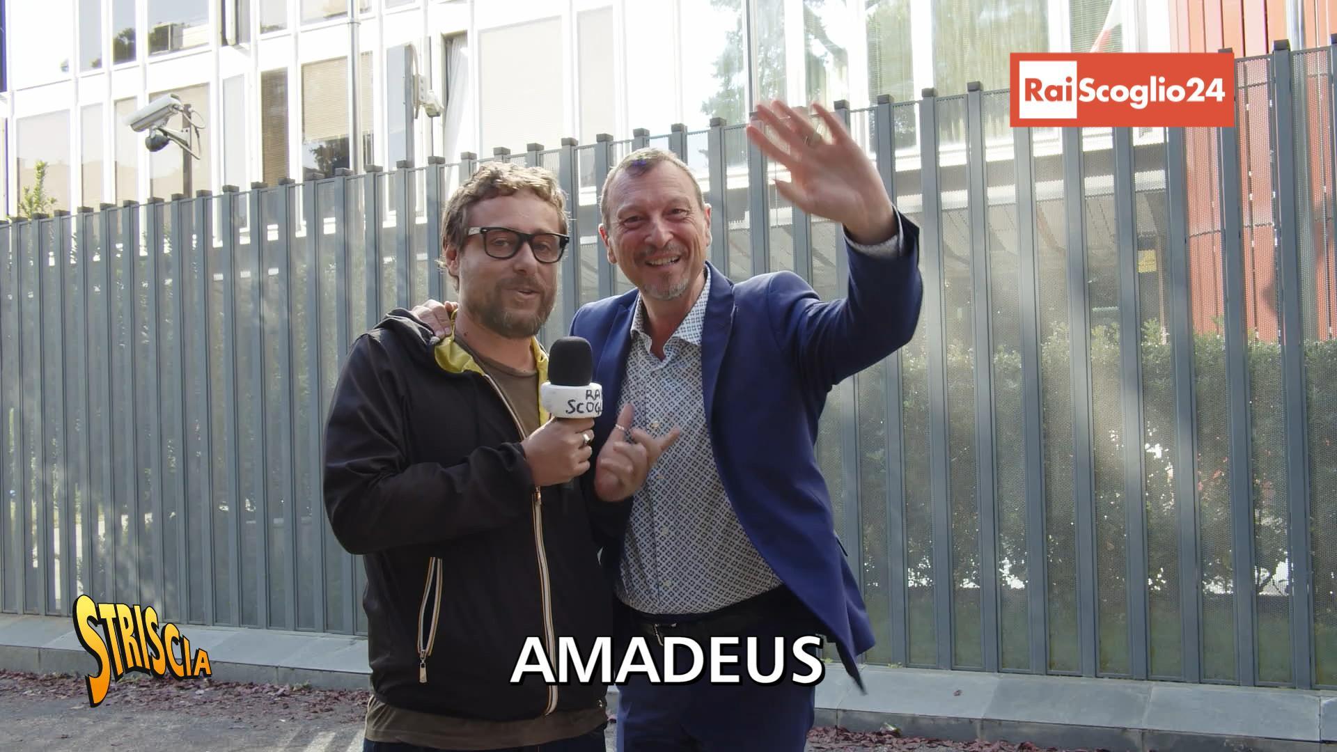 Amadeus a Striscia la Notizia stasera per il caso Fiorello