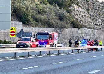 Genova, incidente sull’A10: motociclista in codice rosso al San Mar…