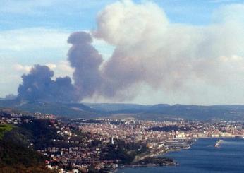 Incendio a Trieste, va in fumo parte del monte San Michele