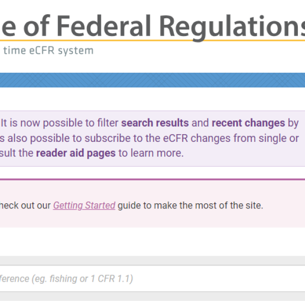 Cos’è il Code of federal regulation (Codice dei regolamenti federali) degli USA?