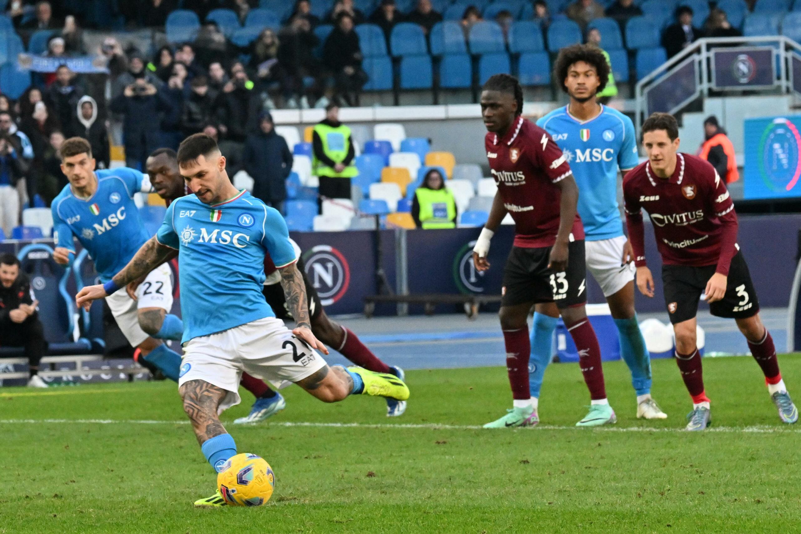 napoli salernitana cronaca tabellino ansa