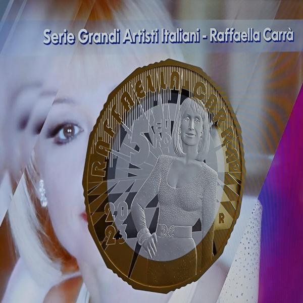 Collezione Numismatica 2023: emessa una moneta che celebra Raffaella Carrà