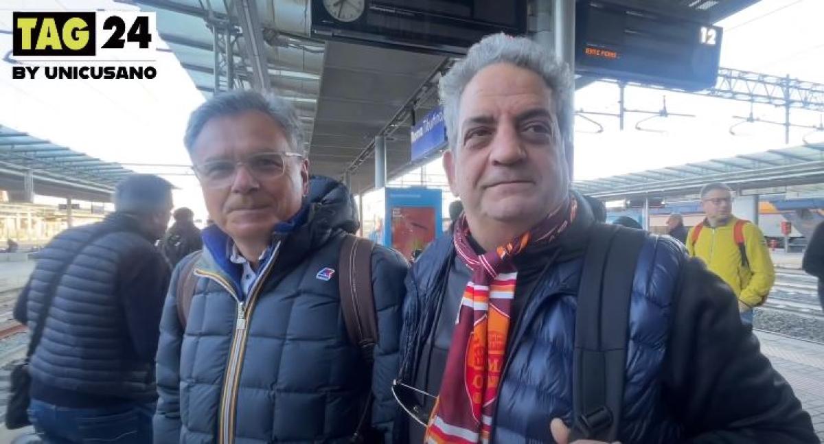 Milan-Roma di Europa League, i tifosi alla Stazione Tiburtina verso Milano, a sorpresa molti milanisti | VIDEO