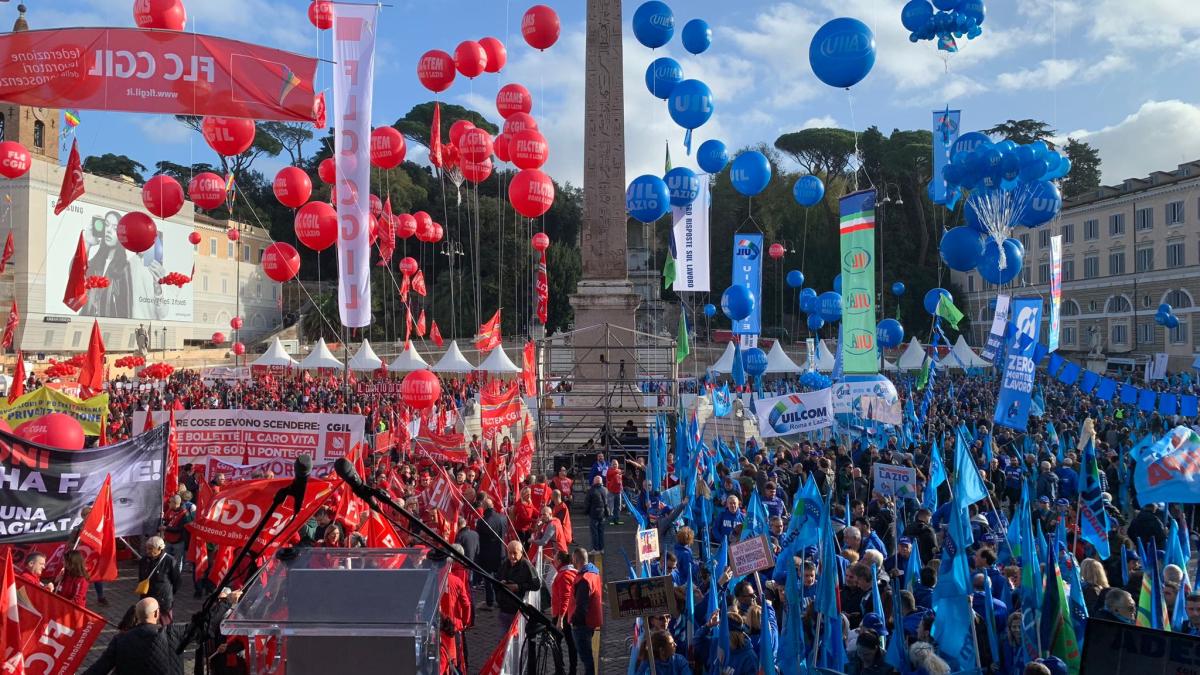 Manifestazione 17 novembre Roma, Landini (CGIL): “Il governo porta …