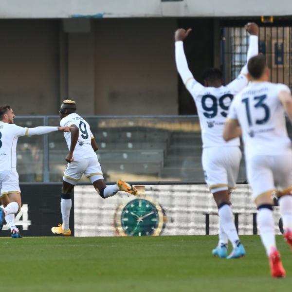 Verona-Napoli 1-2, una doppietta di Osimhen rilancia gli azzurri