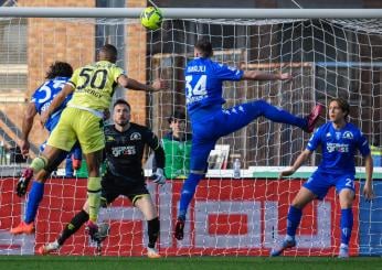 Empoli-Udinese 0-1: Becao regala il successo ai bianconeri