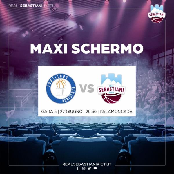 Playoff Basket Agrigento-Rieti con il maxischermo al “Gudini”