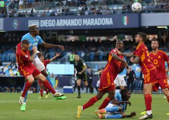 Napoli-Roma 2-2, Abraham segna il gol del pareggio nel finale. Cronaca e Tabellino